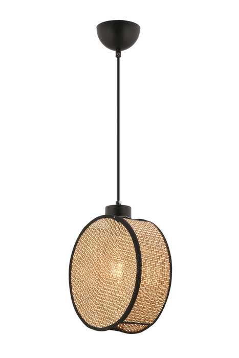 Opviq Lámpara de araña Drum Beige y Negro